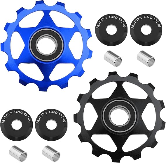 The Lord of the Tools 2PCS 13T Jockey Wheel Pulley Wheel Derailleur Pulley Compatible with Shimano Compatible with SRAM 8 9 10 11 12-Speed Derailleurs