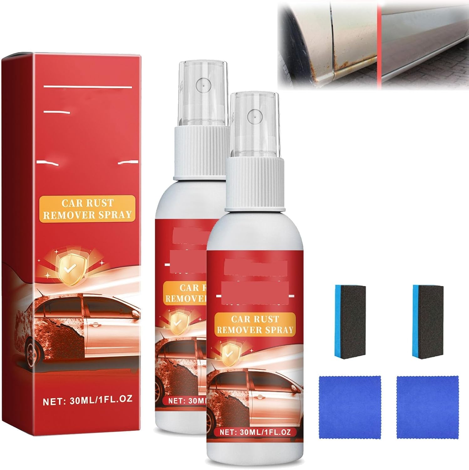 Powerful and fast rust removal, iron stain remover for metal stainless steel, efficient and long-lasting car rust removal spray