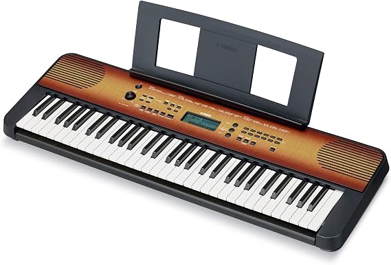 Yamaha Digital Keyboard PSR-E360MA, Maple - Entry-level digital keyboard with 61 touch-sensitive keys, portable keyboard in classic design for any living space