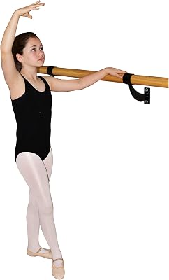 Barre Trainer 1.5 inch Single Bar Traditional Wood Fixed Wall Mount Ballet Barre