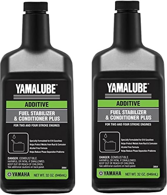 Yamaha Yamalube Fuel Stabilizer & Conditioner- (2 Pack) 32 Ounces, #ACC-FSTAB-PL-32