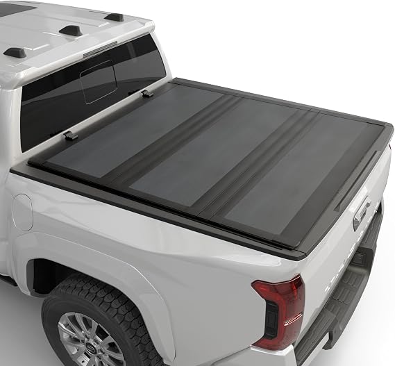 Toptiny Low Profile Hard Tri-Fold Truck Bed Tonneau Cover Fits 2024-2026 Toyota Tacoma w/OE Track System 5'1" Bed (60.5")
