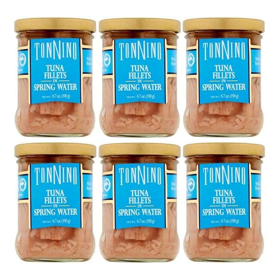 Tonnino Tuna Fillets in Spring Water, 6.7 oz (6 Jars)