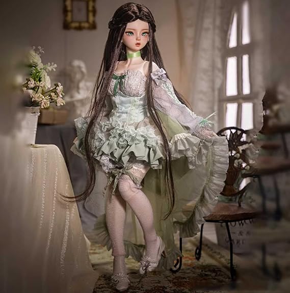 BJD Doll 1/4 Ball Jointed Doll SD Dolls with Full Set Clothes Wigs Socks Shoes Makeup for Noble Doll Classical Elegance Lovers