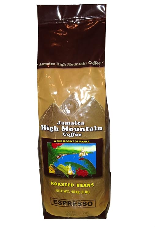Jamaica High Mountain Cofffee Espresso Beans 16oz