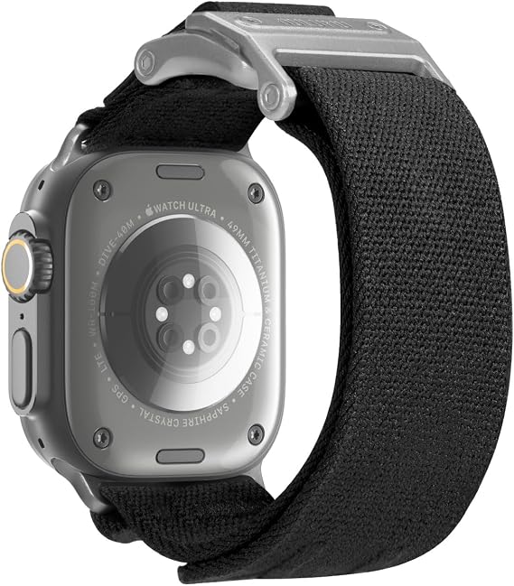 Aulumu A11 v2 for Apple Watch Ultra 49mm Band for Men Mag Buckle Slim Band Designed | for Apple Watch Ultra 3/2/1 49mm, Series 11/10/9/8/SE2/7/6/SE/5/4[46mm/45mm/44mm] | Silver Black