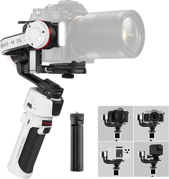Official Flagship StoreZhiyun Crane M3S 3-Axis Gimbal Stabilizer Compatible with Mirrorless Cameras, Gopro, Action Cameras, and Smartphones ""