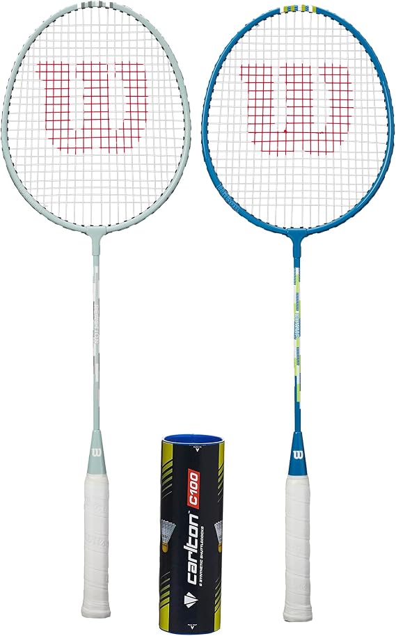 Wilson Reaction/Champ 2 Play Badminton Set inc 2 Rackets & Shuttles