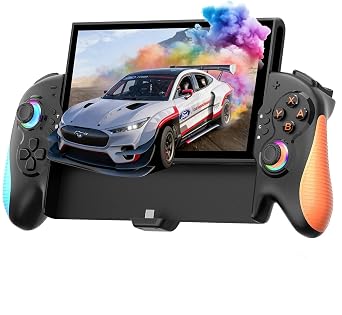Saitake Switch 2 Controller, Ergonomically Designed Replacement for Switch 2 Pro Controller with 9-Axis Gyro, Native C-Key Chat Function, RGB Lighting, Turbo, Macros and Other Features