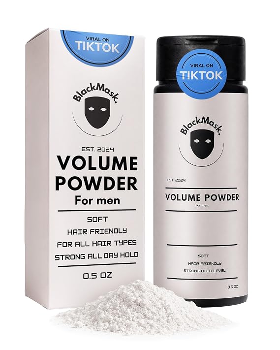 BlackMask Instant Hair Texture Powder for Men, Strong All-Day Hold, 1 Pack