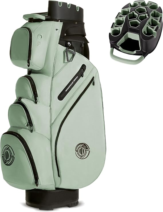 Shopsource 14 Way Golf Cart Bag with Molded Lock Top n Upgrade 900D Oxford