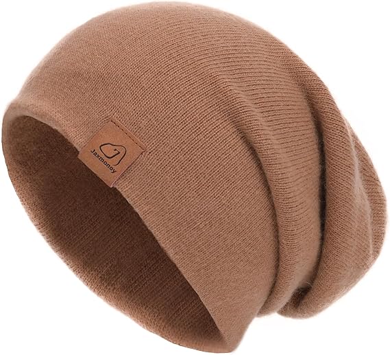 jaxmonoy Slouchy Knit Beanies Winter Hats for Women Men Soft Warm Reversible Slouch Cuffed Skull Knitted Beanie Cap