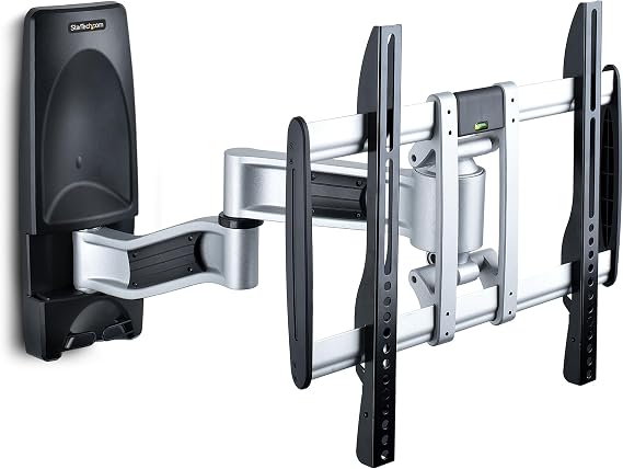 StarTech Articulating TV Wall Mount 65in, VESA, Corner (TV-WALL-MOUNT-65FS) | Supports 65 inch/99lb/Flat/Curved TVs, VESA Wall Mount, Retractable Low Profile Wall Mount TV Bracket