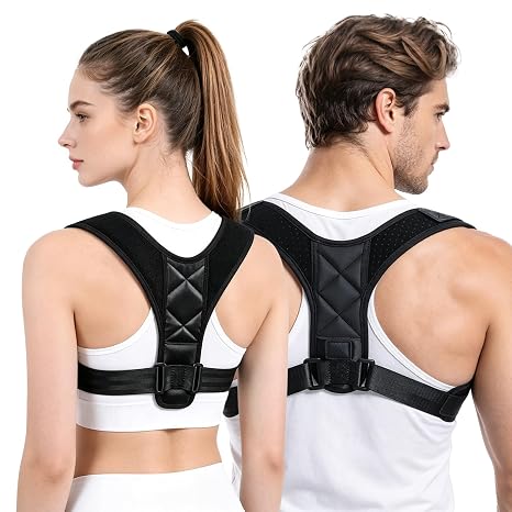 Posture Corrector for Men Women - Adjustable Back Support Brace | 27-47 Inch Adjustable Fit, Breathable Low-Profile Design, Wears Under Clothing, Supports Alignment During Daily Use