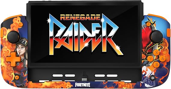 CRKD Nitro Deck+ ハンドヘルドプロコントローラー Nintendo Switch&OLEDモデル用 - TVドッキング可能 - プログラム可能なサイドキック&バックボタン - True Collection Systemレネゲードレイダーフォートナイトエディション