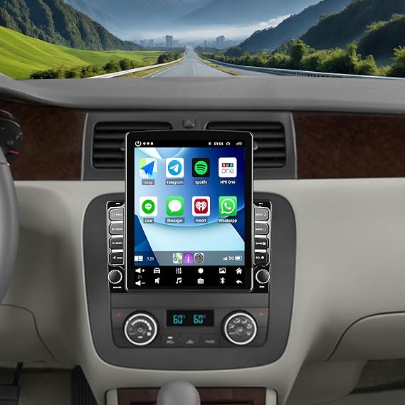 9.7 Inch Android 14 Double Din Car Stereo Radio for Buick Lucerne 2006-2011