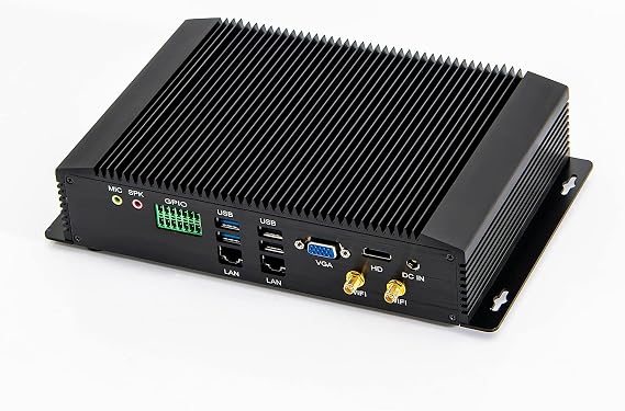 Mini Industry PC Desktop Computer 8th Gen Core i7 Processor 4 Cores 4K 4.00GHz Fanless HD VGA LAN GPIO LPT 4USB3.0 (16GB RAM 256G SSD)
