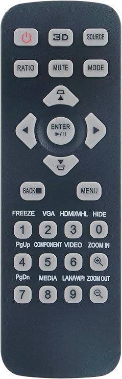 J-25021 Replace Remote Control Compatible with Acer Projector X128H X128GH | X128 X118H X118AH X118 X118GH X1126AH X1226AH X1227i X1127i D616D D616 D606D D606B D606 D506AD D516AD D616Di D606Di D616D+