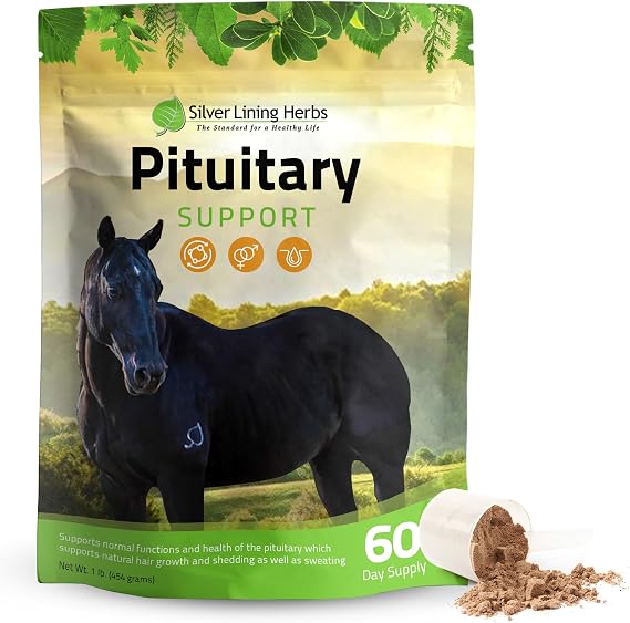 Horse Pituitary Gland Supplements - 1 lb | Pituitary Gland Supplements for Horses, Barberry, Burdock & Kelp, Shedding, Coat & Metabolism Support, 1 lb, Made in USA