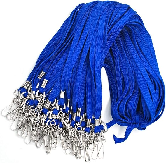 Bird Fiy Bulk Lanyard 32" Flat Lanyards with Swivel Hook Attachment Lanyards With Clip (Blue)