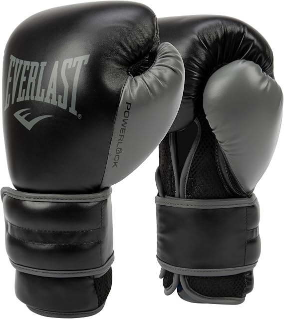 Everlast Powerlock 2 Hook & Loop Boxing Gloves | Fight Training Gloves | Hook and Loop with Durable Hand & Wrist Support | Heavy Bag & Fitness Training