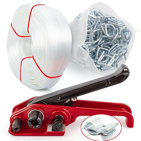 Heavy Duty Pallet Strapping Tools Kit for 1/2"~3/4" Strap