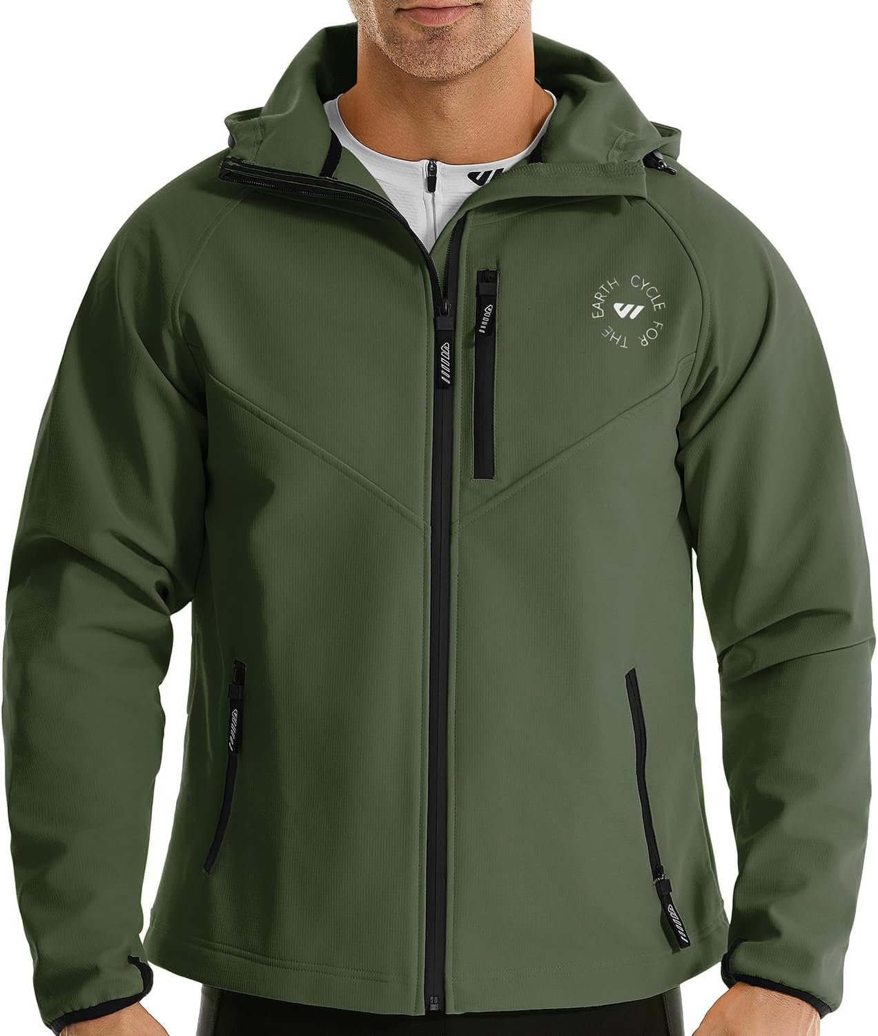 Wulibike Bicycle Jacket Men Winter Thermo fleece jacket Waterproof Breathable Running jacket Hiking jacket Unisex for cold weather