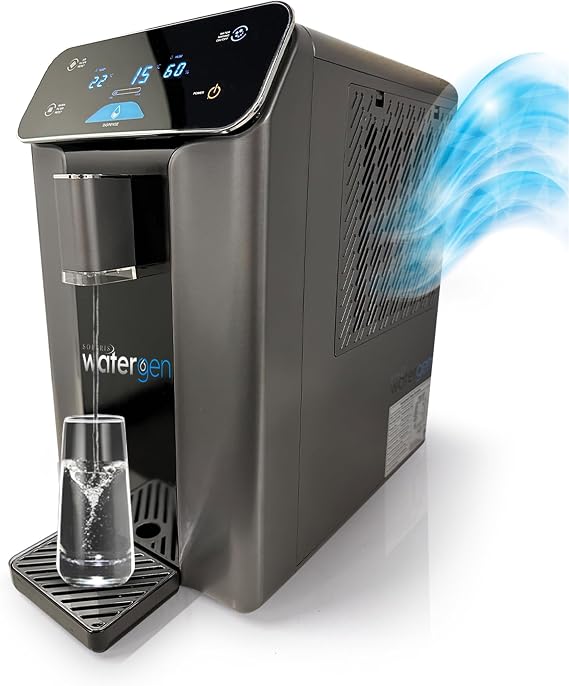 ETL Certified Solaris WaterGen A10 Atmospheric Water Generator 10L Daily Output | 4-Stage UV Purification | Countertop Water Filter System for Home & Office - Silver