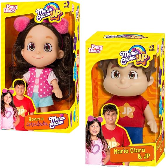 Kit de bonecos JP e Maria Clara