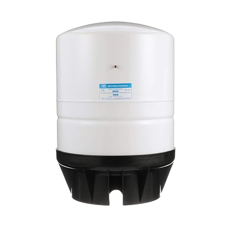 WattsPremier - 10 Gallon Metal Storage Tank - 1/4" MPT Heavy Duty Polypropylene Liner Water Storage Tank for Reverse Osmosis (RO) with Stand - White