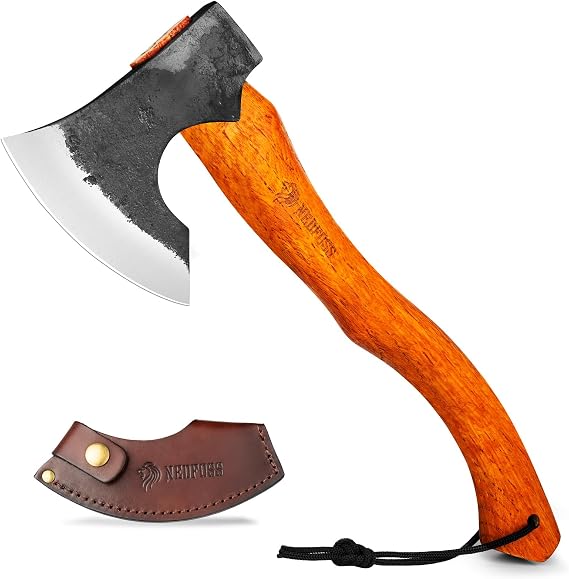 NEDFOSS Mammoth Hatchet, 15.5" Hand-Forged Camping Axes Hatchet with Sheath