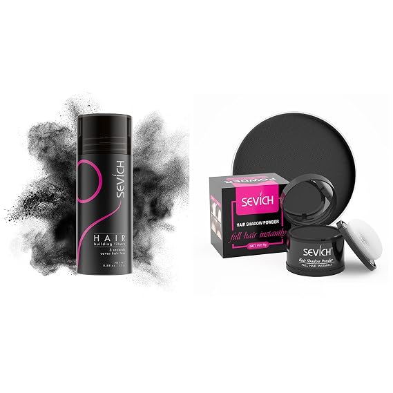 Sevich Hairline Powder + Hair Fibers Black