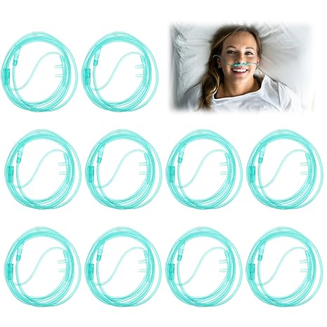 Pack of 10 Nose Glasses for Oxygen Device 2 m Oxygen Tube Nose Glasses for Oxygen Extra Soft Silicone Nose Glasses Oxygen