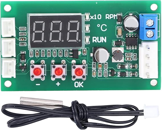 LiebeWH PWM Fan Controller with Digital Display, 4-Wire Temp Control