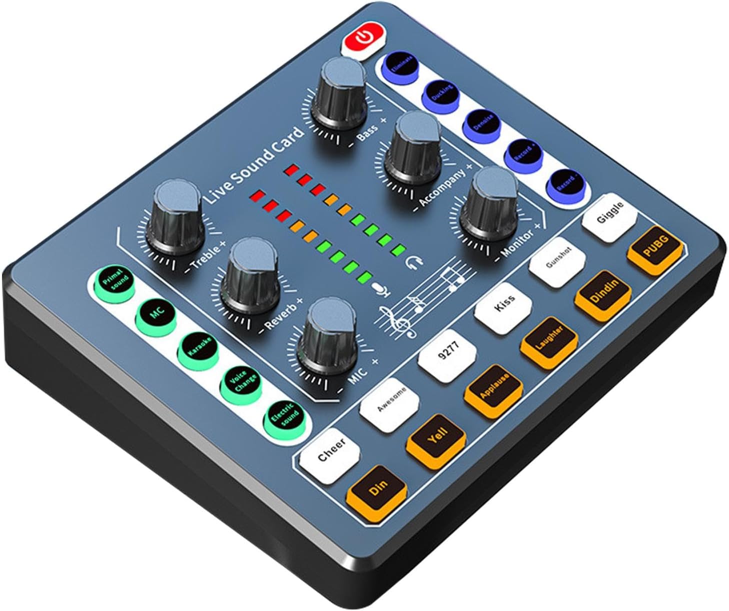 Audio Mixer for Streaming - Live Sound Interface with Noise Cancelling, Digital Sound Mixer Live Streaming | Compact Mixer for Games, Professional Streaming Mixer with Flexible Control