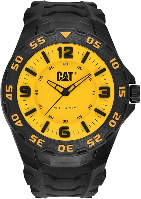 CAT Motion Men Watch, 45.5 mm case, Polycarbonate case, Rubber Strap