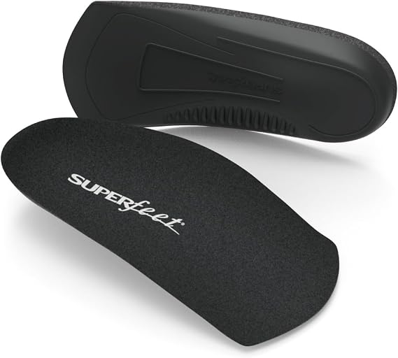 Superfeet EASYFIT Women's Orthotic Shoe Inserts for Flats and Dress Shoes Insole, Raven, 4.5-6 Women