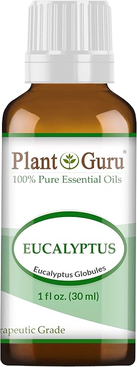 Eucalyptus Essential Oil 1 oz / 30 ml 100% Pure Undiluted Therapeutic Grade for Aromatherapy Diffuser, Sinus Relief, Allergies, Cough, Nasal and Chest Congestion