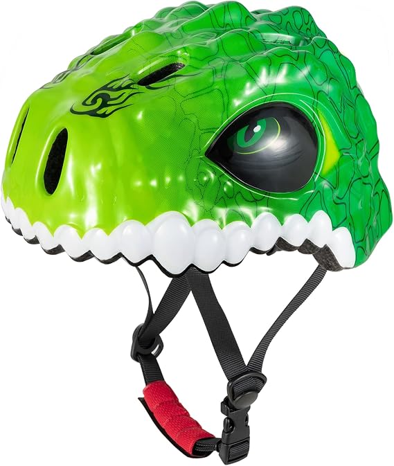 Favoto Kids Bike Helmet Dinosaur, Adjustable Toddler Bicycle Helmet for Boys and Girls, Safety for Cycling, Scooter, Skateboard, Age 3-6