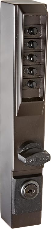 Simplex - 300155 Kaba 3000 Series Metal Mechanical Pushbutton Narrow Stile Lock with Thumbturn, Combination Entry, Key Override, Passage, Lockout, Duranodic Powder Paint Finish