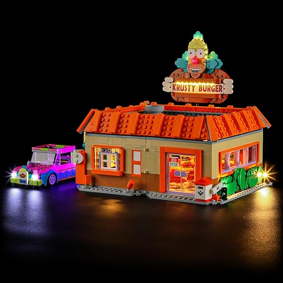 BRIKSMAX 2.0 Light Kit for Lego The Simpsons Krusty Burger -Innovative Led Lighting Compatible with Icons 10352 - Not Included Lego Set