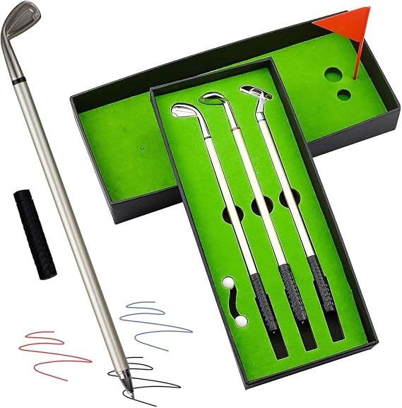 CRESTGOLF Golf Gifts for Men Women,funny gifts for men,Golf Clubs Gift Set (green) 3 pcs for Father's Day, secret santa gifts for Men, Business