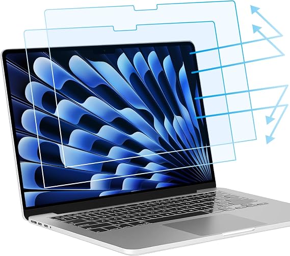 2 Pack Anti Blue Light Screen Filter for MacBook Air 13.6In (2022-2026)