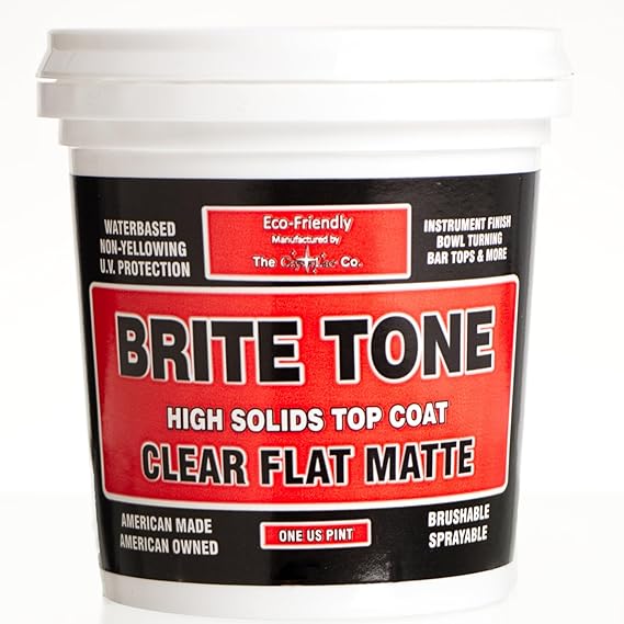 CrystaLac Brite Tone High Solids Polyurethane Instrument Finish 16 oz Pint (Clear Flat Matte)
