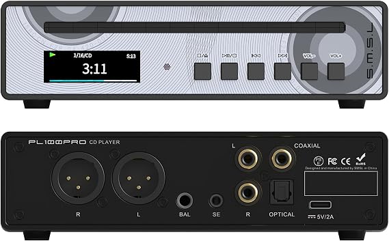 SMSL PL100PRO CD Player CS43131*2 DAC Chips Lossless MQA Playback