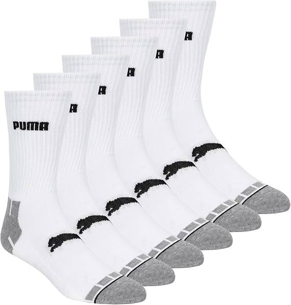 Puma Men's Lifestyle Crew Sports Socks (Pair of 6)