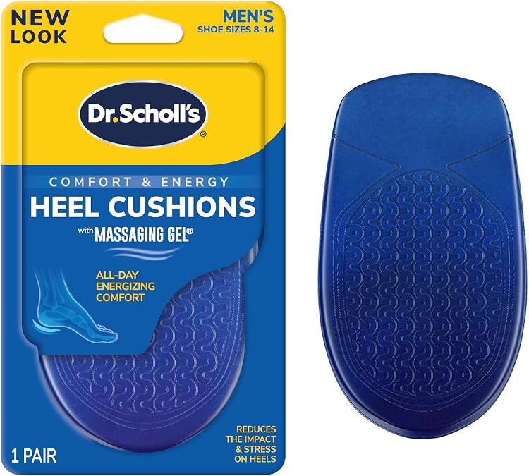 Dr. Scholl's Heel Cushions with Massaging Gel Advanced // All-Day Shock Absorption and Cushioning to Relieve Heel Discomfort