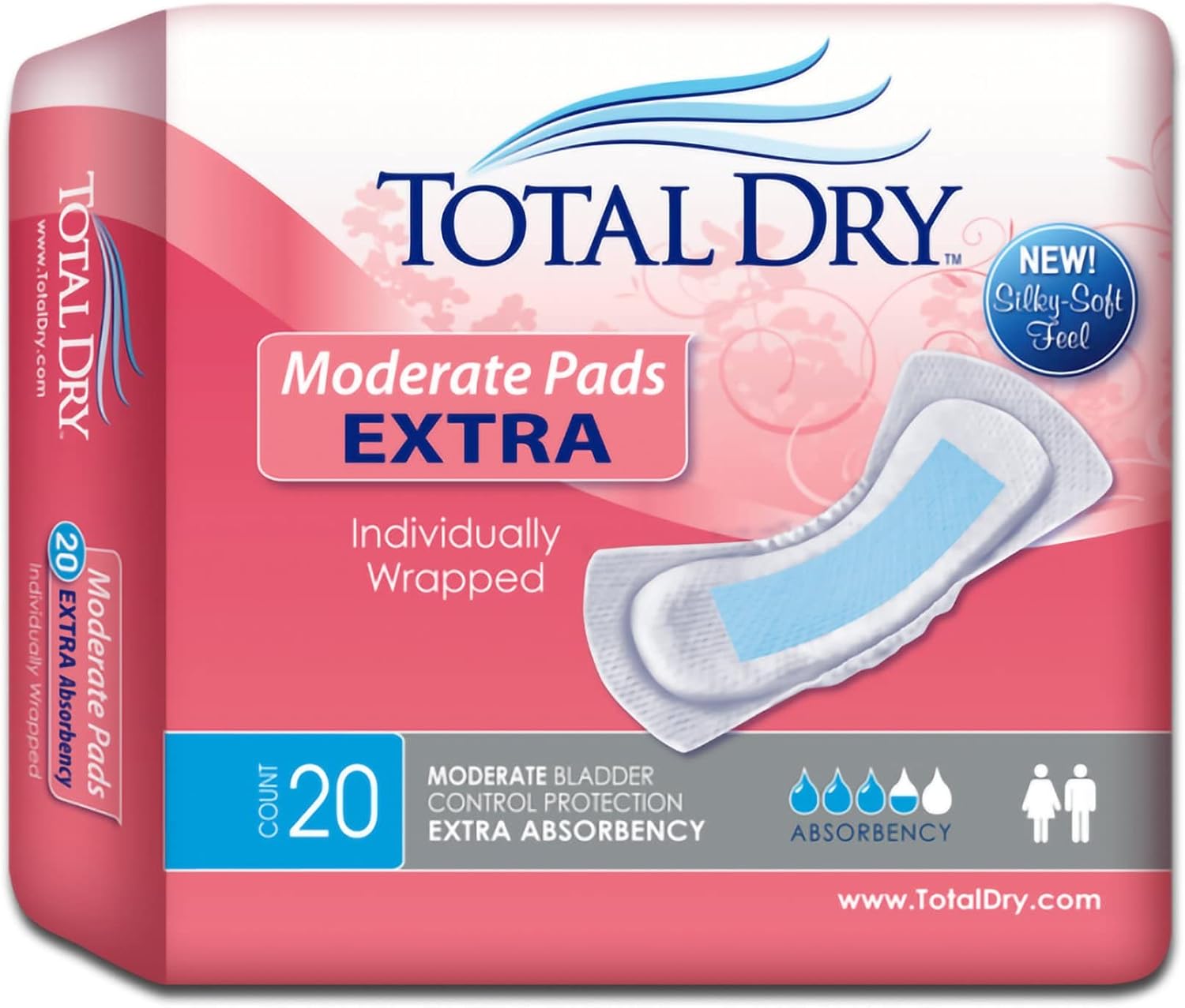 Extra Bladder Control Protection Pads. 20 Per Package