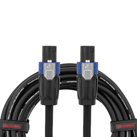 Gator Cableworks Cases Headliner Series Premium 25 Foot Twist Lock Connector to Twist Lock Connector Speaker Cable, (GCWH-SPK-25-2TL)