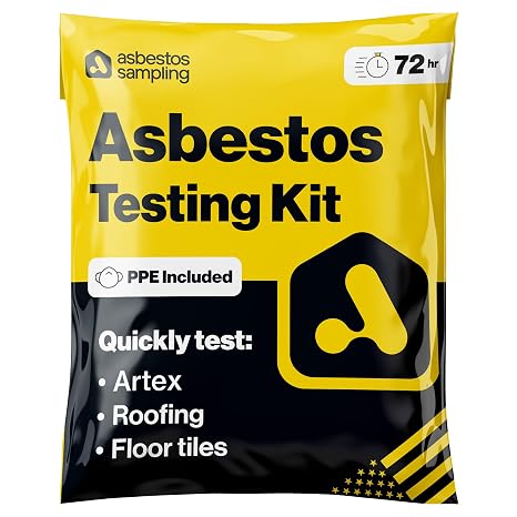 Asbestos Testing Kit (Quality PPE Included) - 3 Business Day Results (72hr) from NVLAP Lab - Test Fee Included (1 Sample)